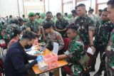 Puluhan personel Kodim 1016/Plk donorkan darah untuk masyarakat