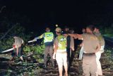 Polisi evakuasi pohon tumbang di jalur mudik  Kabupaten OKU