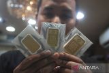 Harga emas Antam Sabtu naik lagi menjadi Rp1,439 juta per gram