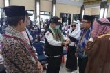 Pj Bupati Banyuasin sambut kedatangan jamaah haji Banyuasin Kloter 16