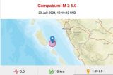 Gempa berkekuatan M5,0 guncang Mentawai