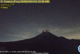 Gunung Semeru kembali  erupsi dengan letusan hingga 300 meter