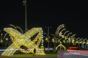 Beragam lampu hias terangi sudut Kota Doha saat Ramadhan