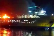 Kapal feri di Pelabuhan Ketapang terbakar diduga karena korsleting