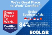 ECOLAB SOUTHEAST ASIA RAIH "2024 GREAT PLACE TO WORK CERTIFICATION&trade;"