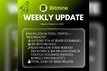 Bitmine Umumkan Kepemilikan ETH Mencapai 4,474 Juta Token dan Total Kepemilikan Kripto serta Uang Tunai Sebesar $9,9 Miliar