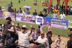 Prabowo kenang masa kecil saat di Lapangan Pacu Kuda Bukit Gombak Sumbar