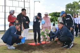 Wapres tanam pohon sukun saat kunjungan kerja di Mamuju Sulbar