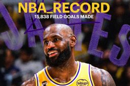LeBron James kembali pecahkan rekor NBA, kini field goal ke-15.838