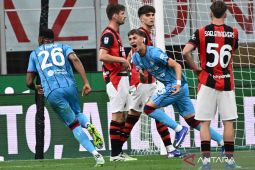 AC Milan gagal ke Liga Champions usai kalah 1-2 dari tim tamunya Cagliari