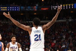 Embiid lesakkan 39 poin saat Sixers bekuk Pistons