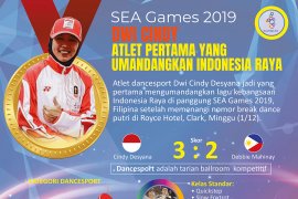 Dwi Cindy, atlet pertama yang kumandangkan Indonesia Raya