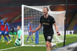 West Ham tembus empat besar setelah bungkam Crystal Palace