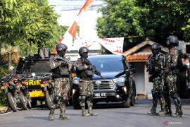 Penjagaan jelang rekonstruksi pembunuhan Brigadir J