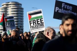 Ratusan ribu demonstran di Eropa serukan solidaritas untuk Palestina