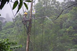 Perbaikan kabel jaringan listrik pascabencana alam di Limapuluh Kota Page 1 Small