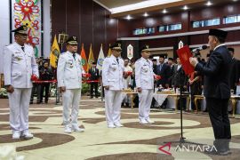 Pelantikan empat Penjabat Bupati di Kalimantan Tengah