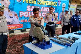 Satlantas Polres Cilegon musnahkan 350 knalpot brong