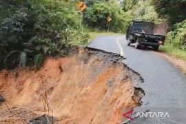Jalan lintas Nagan Raya-Aceh Tengah amblas diterjang longsor
