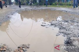 Bupati Lampung Selatan ikut mancing di jalan rusak dukung aksi warga