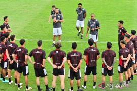 Jelang lawan China pada babak kualifikasi Piala Dunia 2026, Timnas Indonesia lakukan latihan perdana di Bali