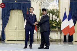 Upacara kenegaraan sambut kedatangan Presiden Macron di Istana