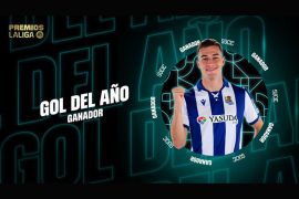 Pemain Sociedad Luca Sucic raih penghargaan gol terbaik LaLiga 2024/25