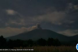 Gunung Raung 2 kali erupsi pada Jumat, tinggi letusan hingga 900 meter