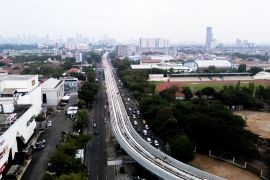 Pembangunan LRT Jakarta Fase 1B capai 69,8 persen