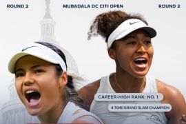 Raducanu dan Osaka bertemu di babak kedua DC Open