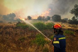 Gelombang panas ekstrem picu kebakaran hutan dan lahan di Yunani