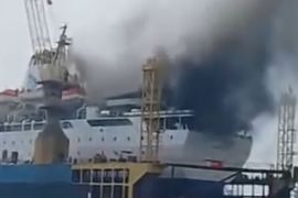 Kapal Dorolonda milik PT Pelni terbakar di Pelabuhan Tanjung Priok