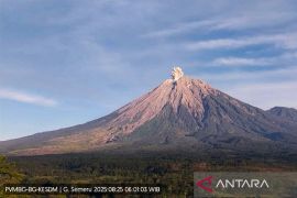Gunung Semeru kembali erupsi dengan letusan setinggi 700 meter