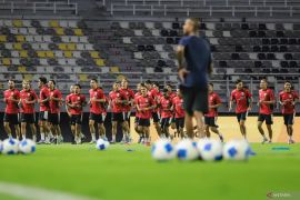 Timnas Indonesia latihan resmi di Surabaya jelang melawan Timnas Thailand