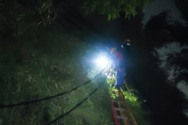 Bina Marga Jaksel bantu tangani kabel listrik terbakar di Kemang