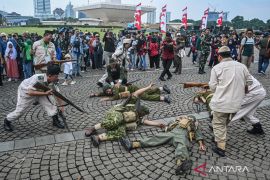 Persiapan perayaan HUT TNI di Monas sudah capai 80 persen