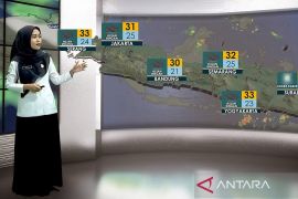 Jakarta diprakirakan berawan tebal pada Senin pagi
