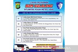Lima lokasi layanan SIM Keliling di Jakarta pada Senin