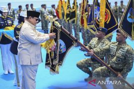 Prabowo jadi inspektur upacara perayaan HUT TNI di Monas