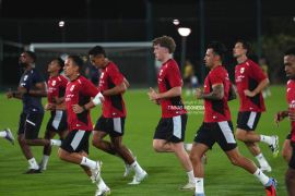 Timnas Indonesia gelar latihan perdana di Jeddah