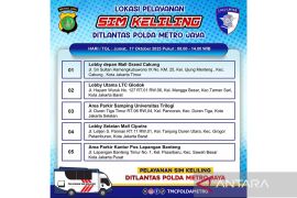 Layanan SIM Keliling tersedia di lima lokasi Jakarta pada Jumat