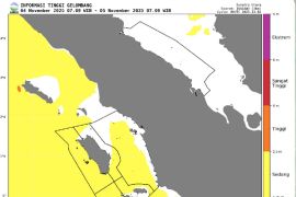 BMKG: Waspada gelombang tinggi di perairan Sumut pada 4-6 November