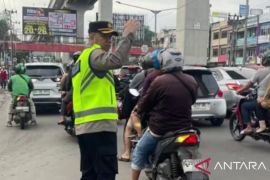 Polrestabes Palembang kerahkan personel di lokasi rawan kemacetan