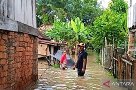 Banjir rendam puluhan rumah warga Desa Tanjung Dalam Muara Enim