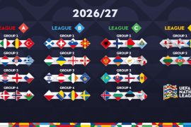 Inggris dan Spanyol satu grup di Nations League 2026/2027