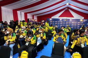 Kontingen Lampung tiba di Jayapura disambut hangat panitia PON Papua