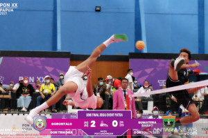 Gorontalo-Jateng berhadapan di final takraw putra regu event PON Papua