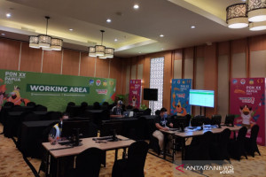 Menengok ruang kerja peliput PON XX Papua Klaster Mimika