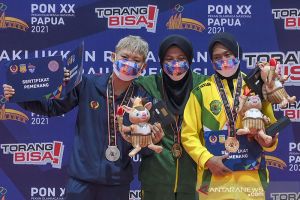 Jatim masih unggul perolehan emas gulat PON Papua