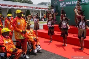 Obor Peparnas XVI tiba di Gedung Negara Jayapura